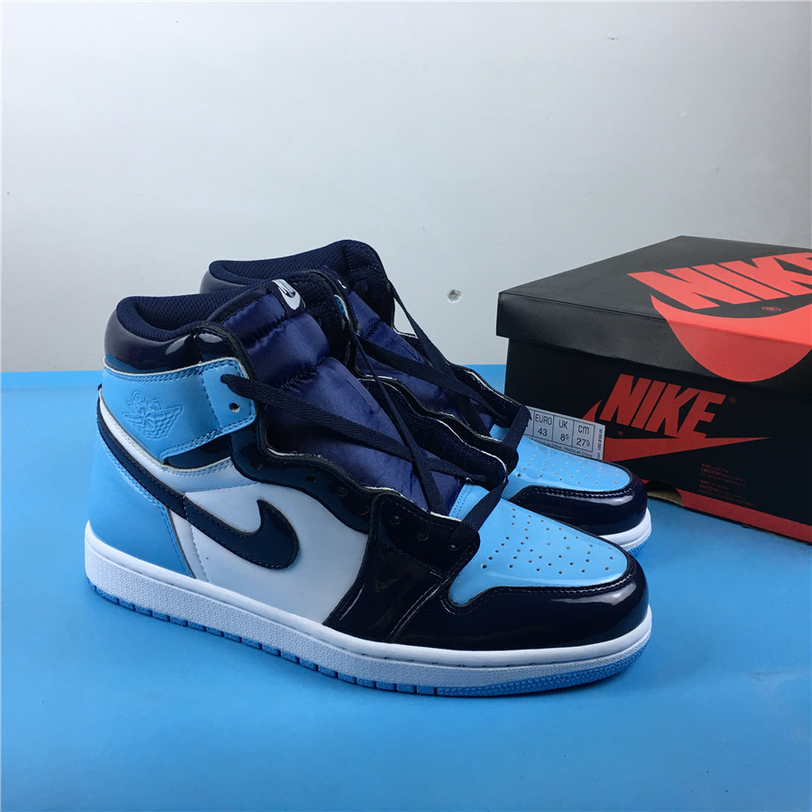 Air Jordan 1 Retro High OG UNC Patent Shoes